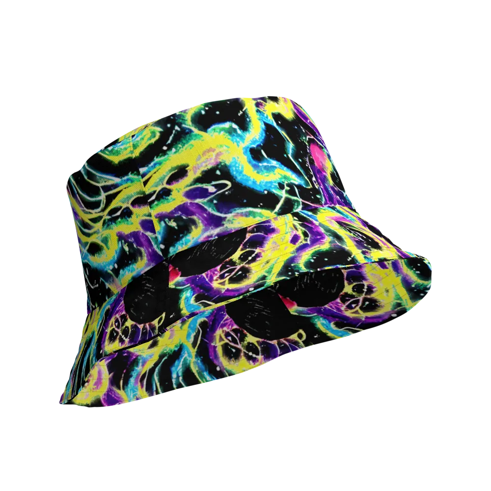 Electroflora on Reversible Bucket Hat — Product details Outside