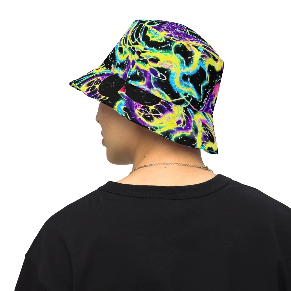 Electroflora on Reversible Bucket Hat — Back Inside
