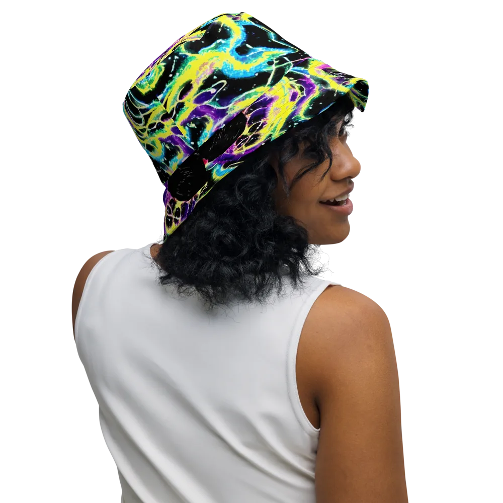 Electroflora on Reversible Bucket Hat — Right Outside