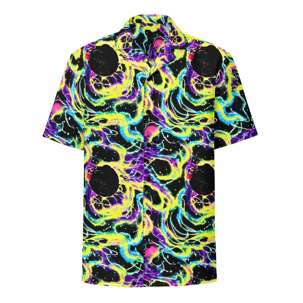 Electroflora on Button Shirt — Front