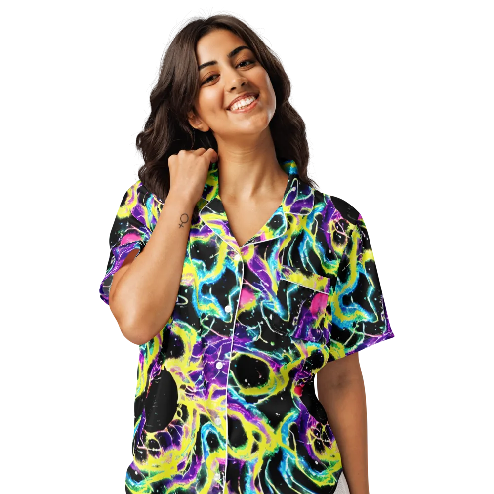 Electroflora on Women's Short Sleeve Pajama Top — Front