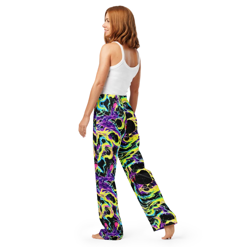 Electroflora on Women's Pajama Pants — Back