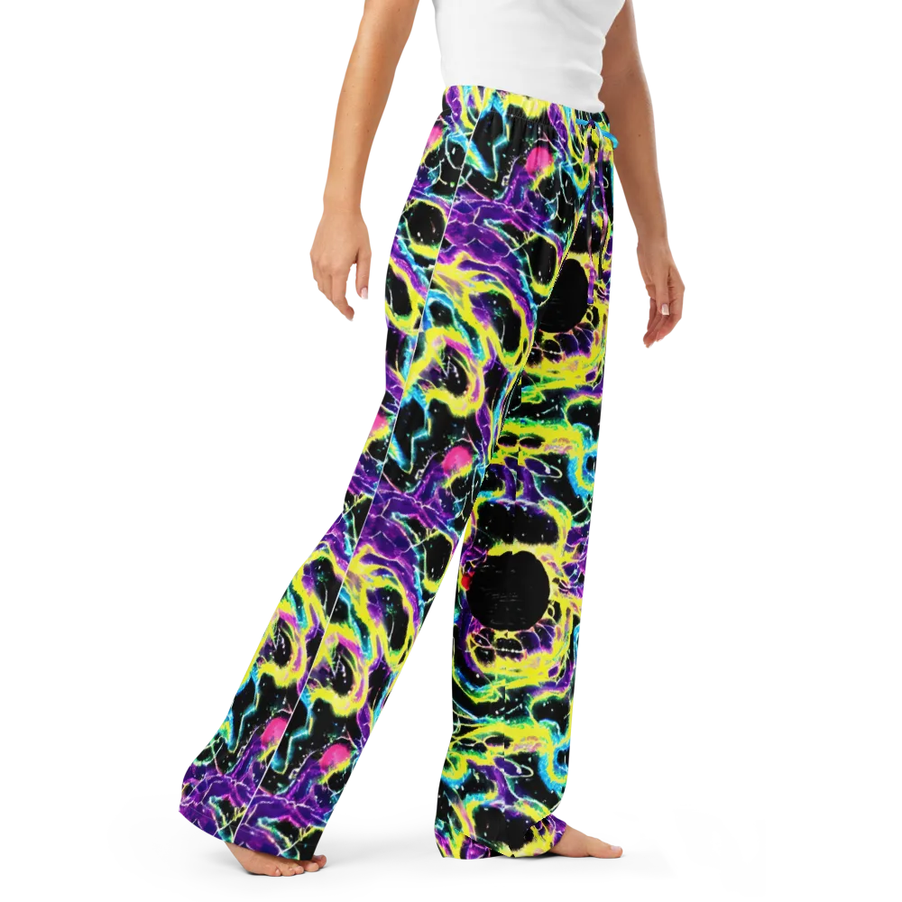 Electroflora on Women's Pajama Pants — Right Front