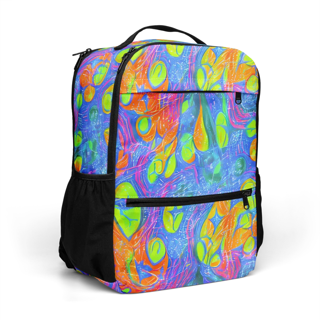 Pixelated Citrus on Utility Backpack — Right Front