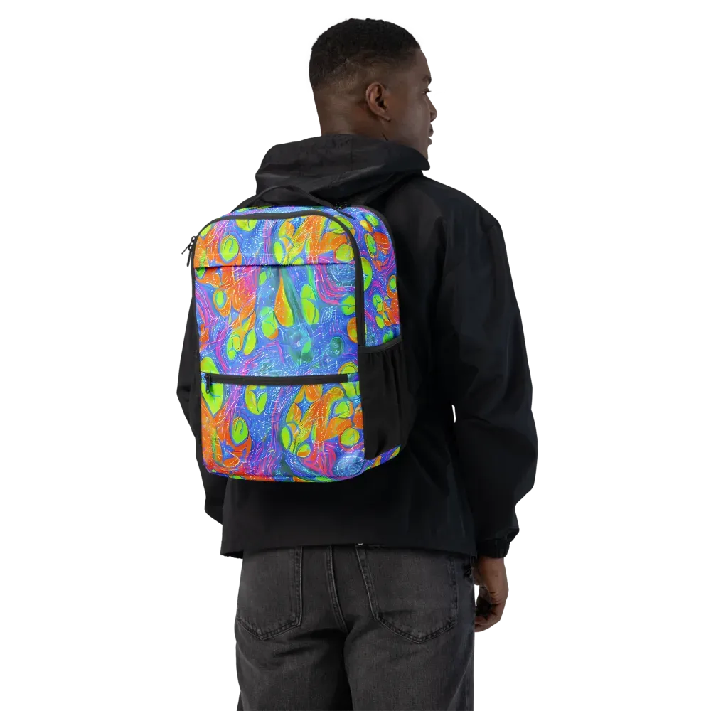 Pixelated Citrus on Utility Backpack — Back