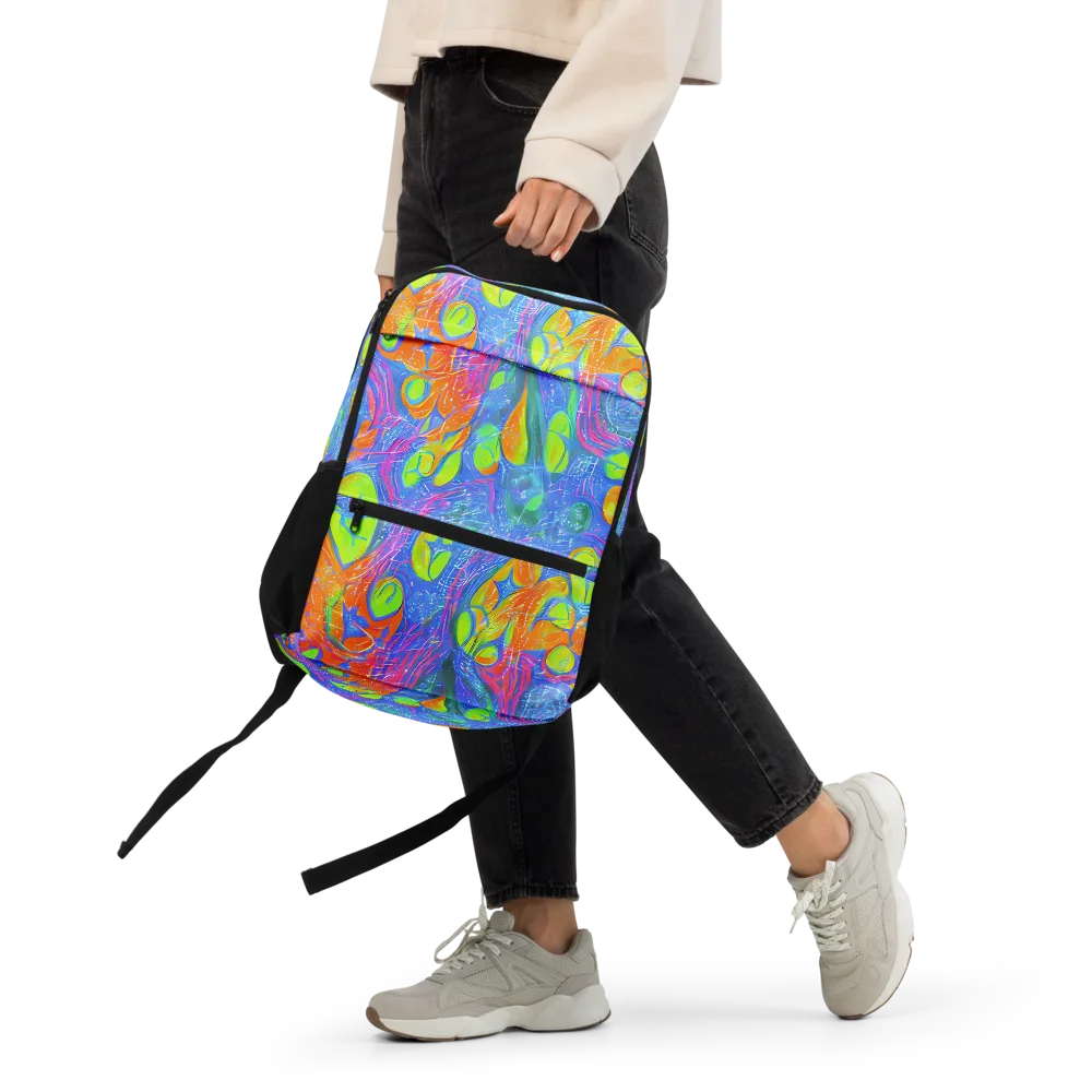 Pixelated Citrus on Utility Backpack — Front