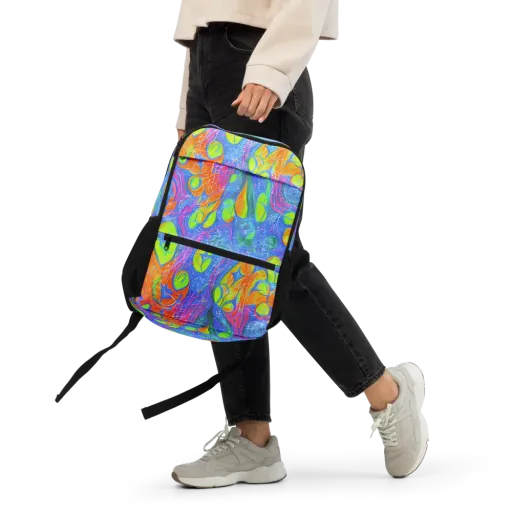 Pixelated Citrus on a Utility Backpack