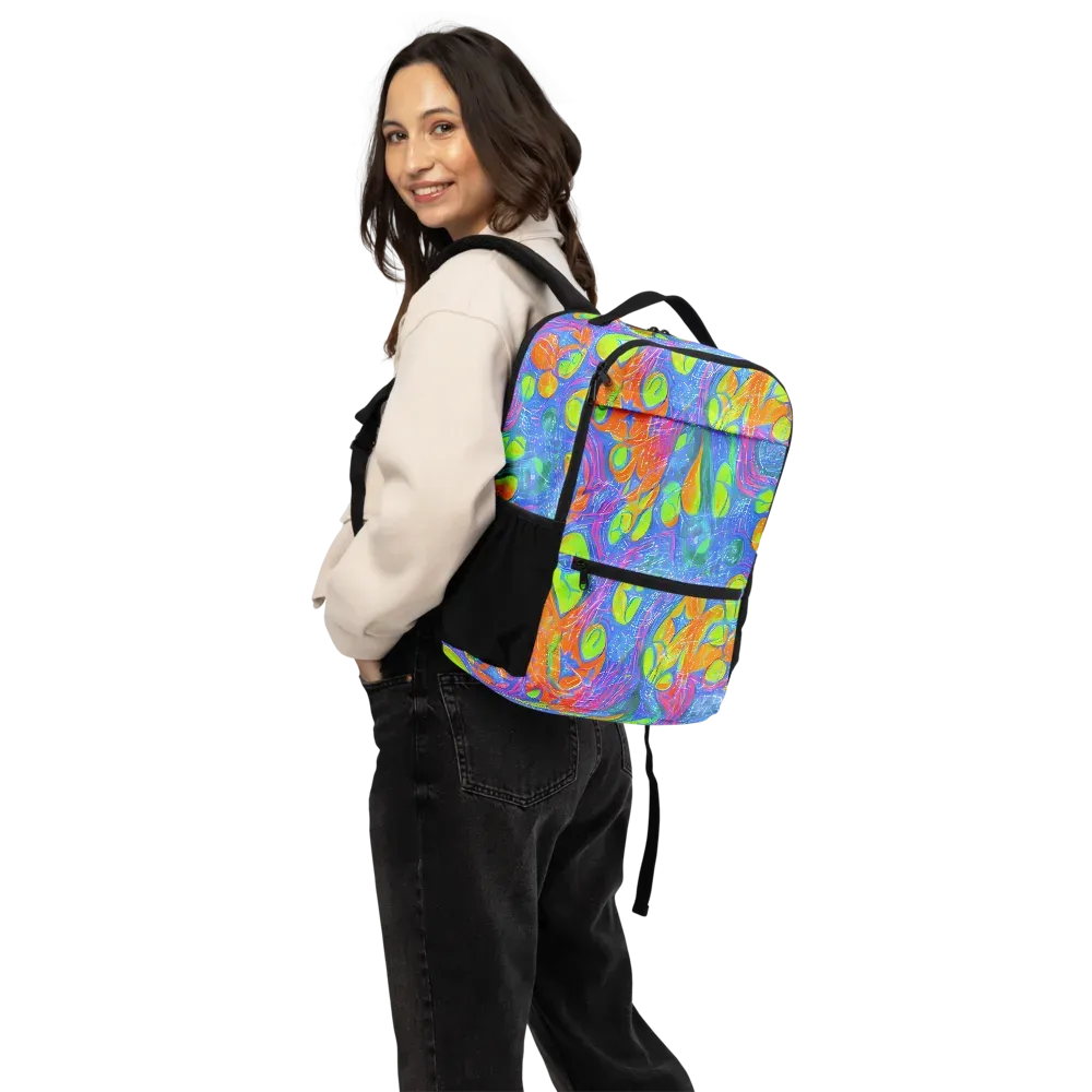 Pixelated Citrus on Utility Backpack — Back