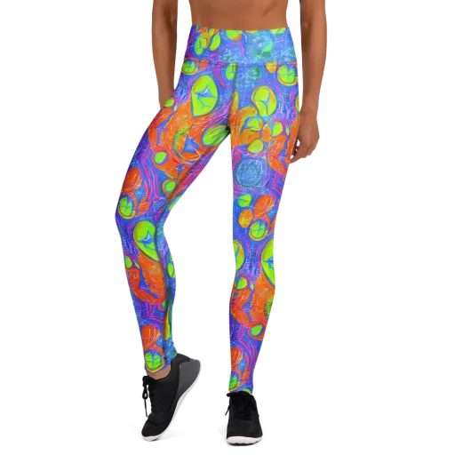 Pixelated Citrus on a Yoga Leggings