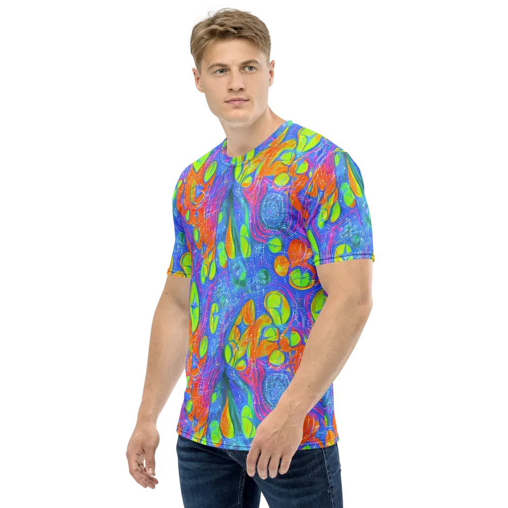 Pixelated Citrus on Men's Crew Neck T-Shirt — Left
