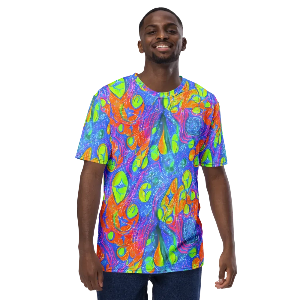 Pixelated Citrus on Men's Crew Neck T-Shirt — Front
