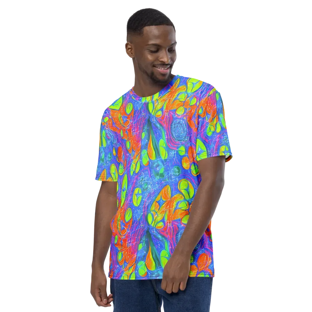 Pixelated Citrus on Men's Crew Neck T-Shirt — Left