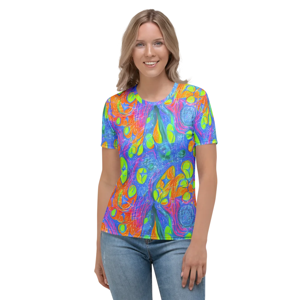 Pixelated Citrus on Women's Crew Neck T-Shirt — Front