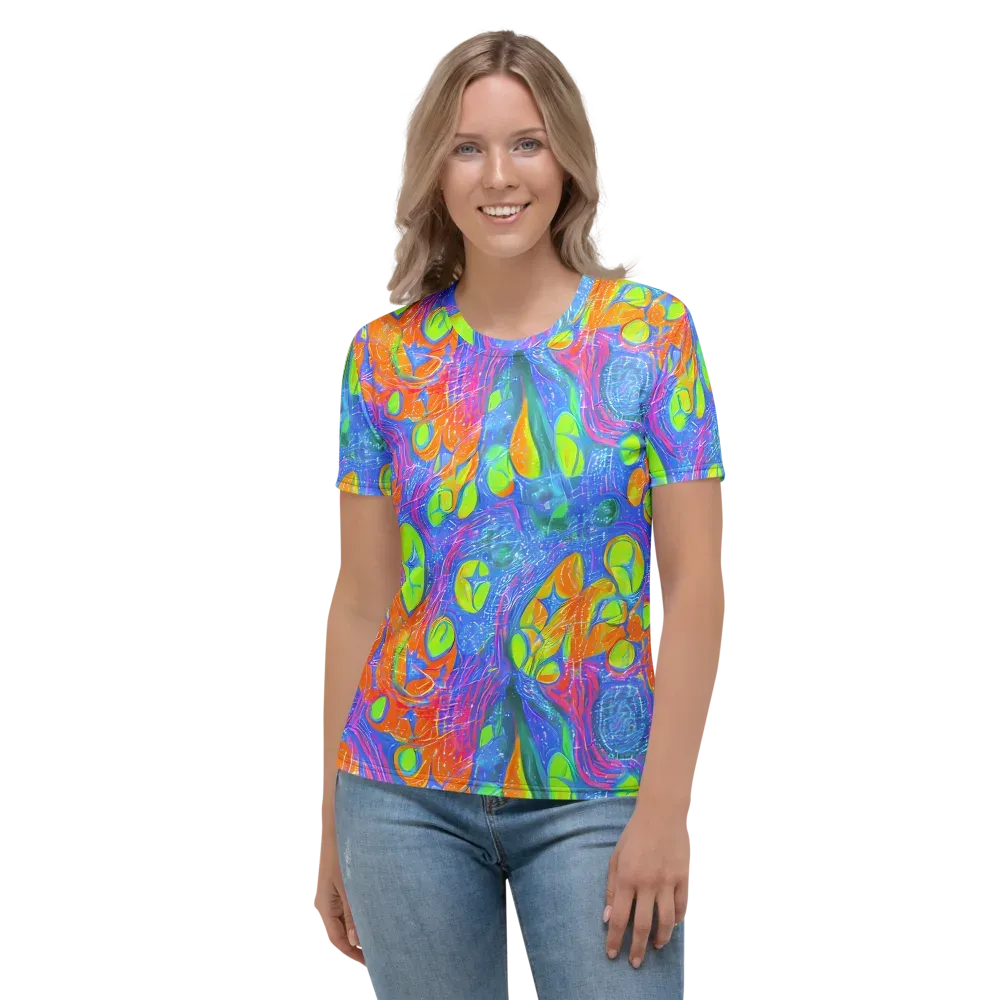 Pixelated Citrus on Women's Crew Neck T-Shirt — Front