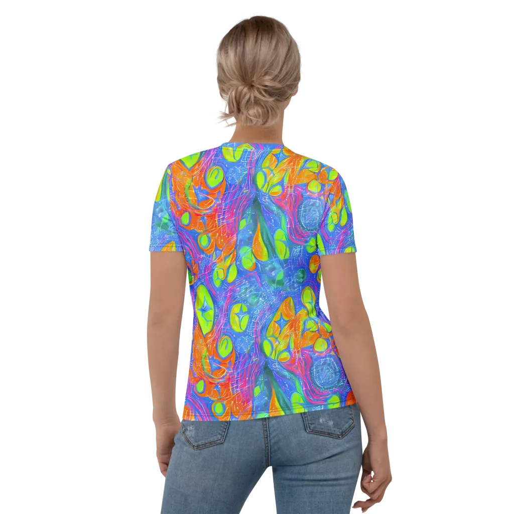Pixelated Citrus on Women's Crew Neck T-Shirt — Back