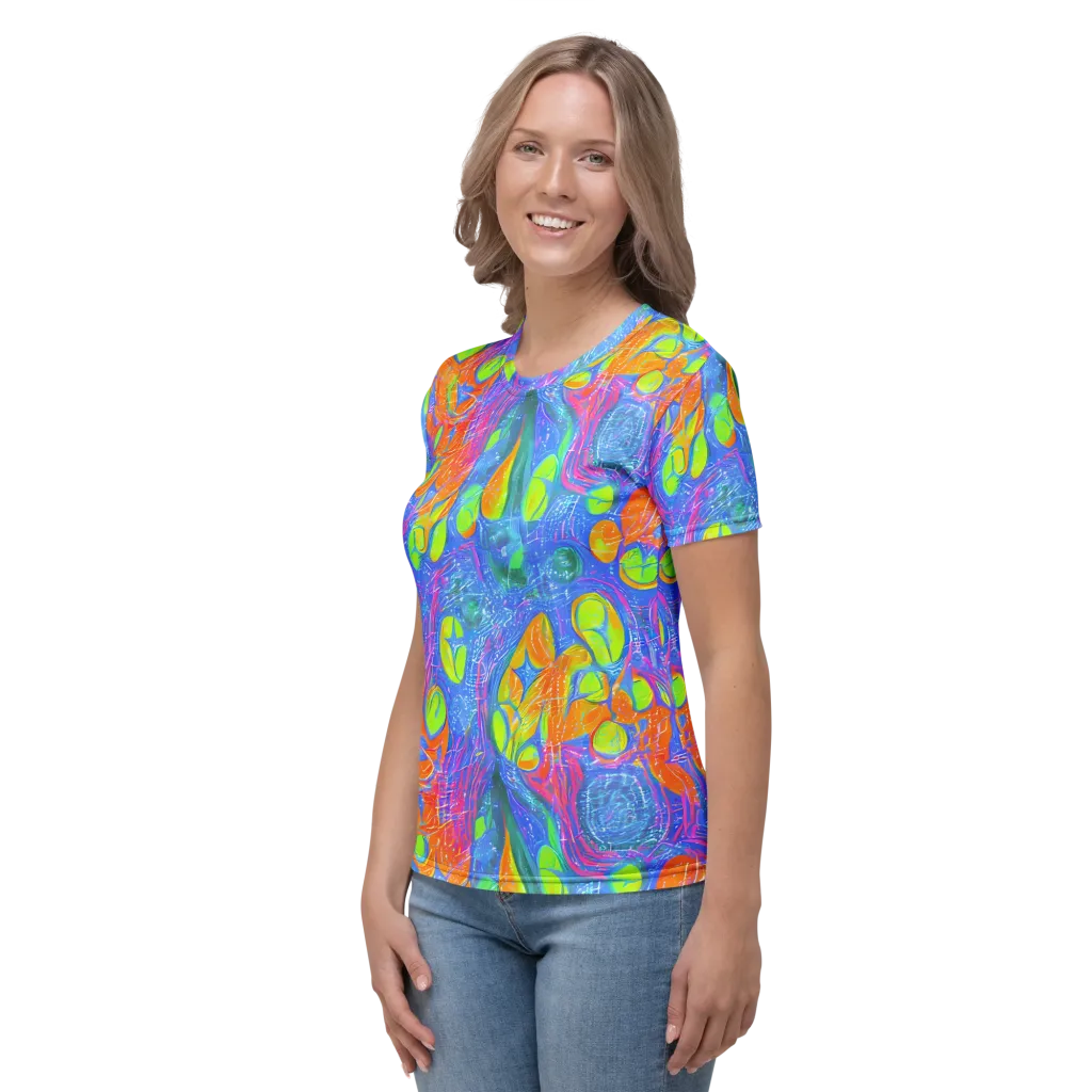 Pixelated Citrus on Women's Crew Neck T-Shirt — Left