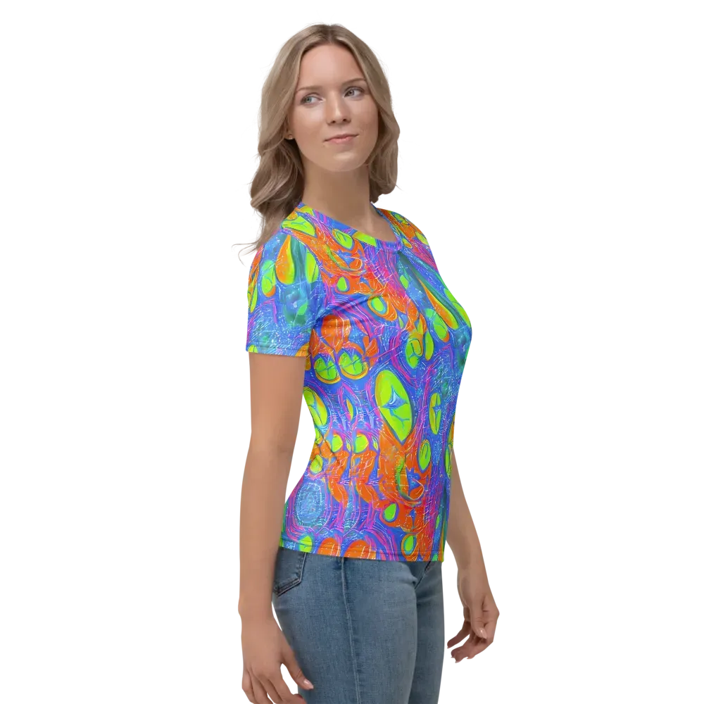 Pixelated Citrus on Women's Crew Neck T-Shirt — Right