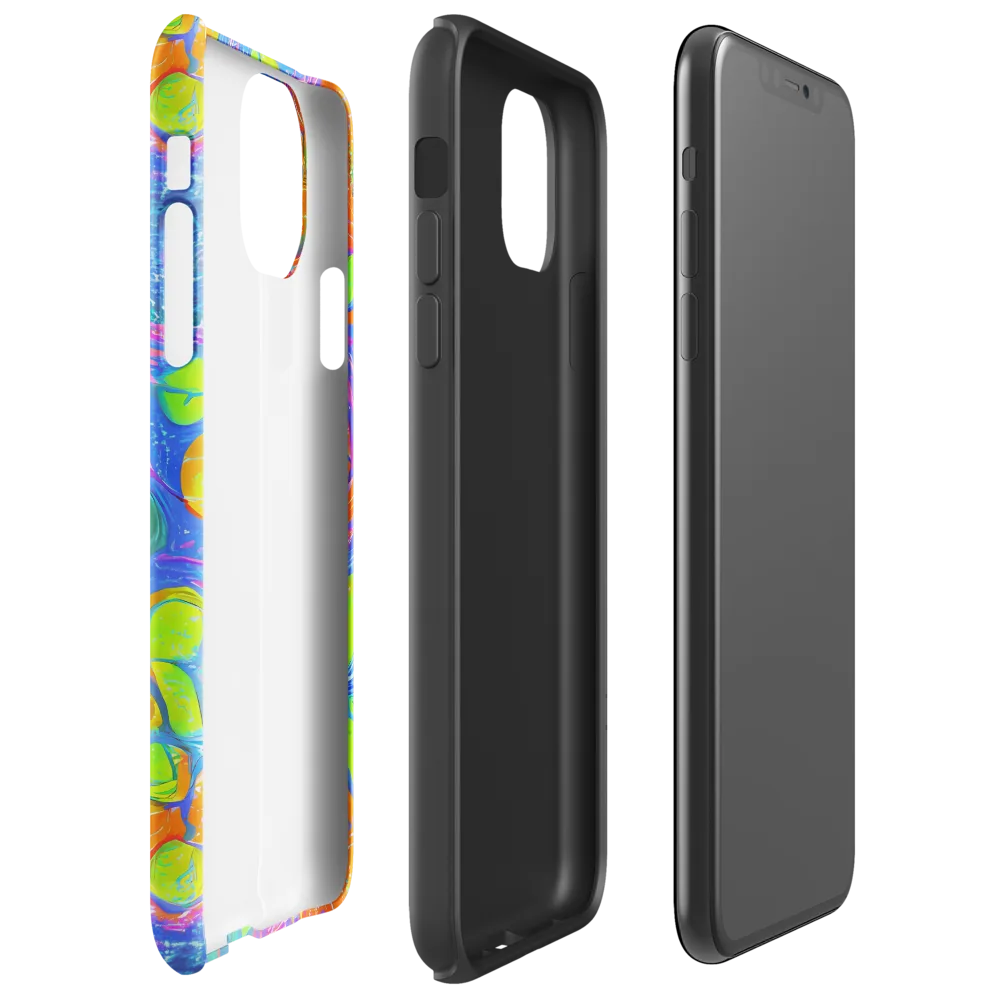 Pixelated Citrus on Tough Case for iPhone® — Right