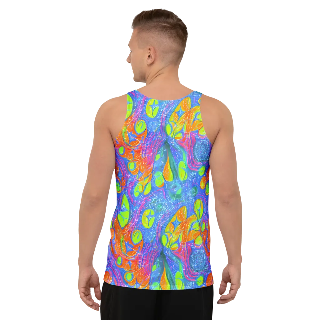 Pixelated Citrus on Men's Tank Top — Back