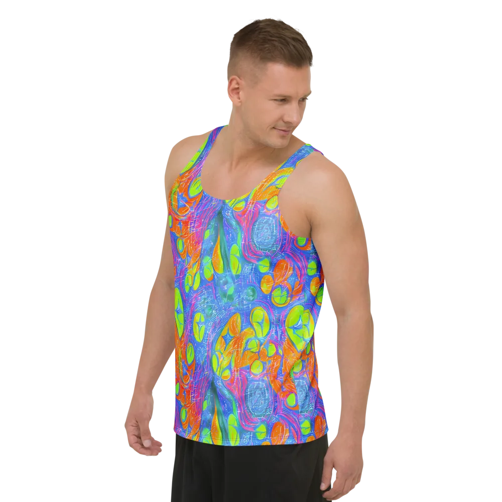 Pixelated Citrus on Men's Tank Top — Left Front