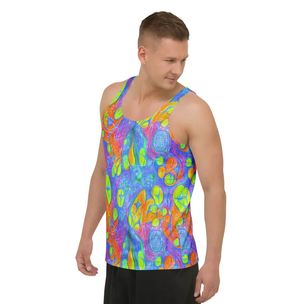 Pixelated Citrus on Men's Tank Top — Left Front