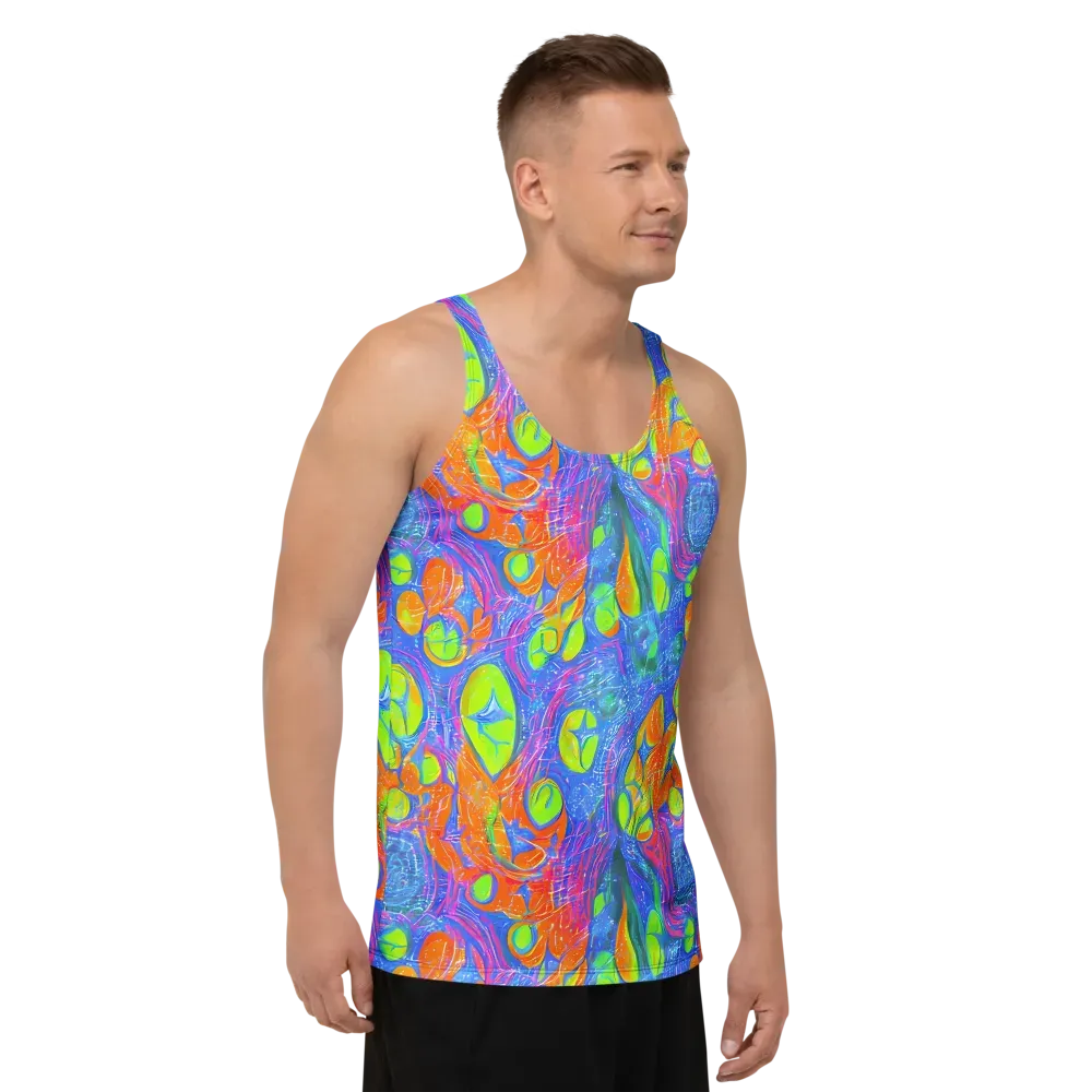 Pixelated Citrus on Men's Tank Top — Right Front