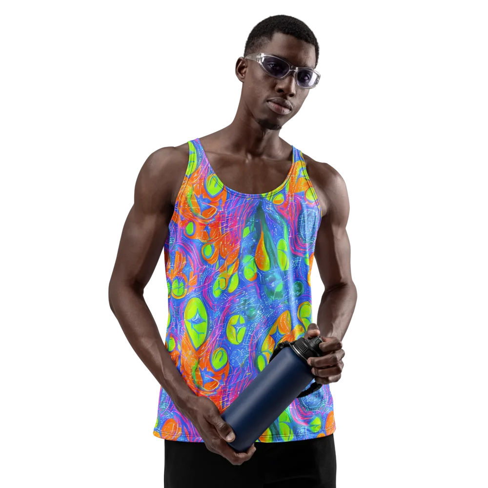 Pixelated Citrus on Men's Tank Top — Front