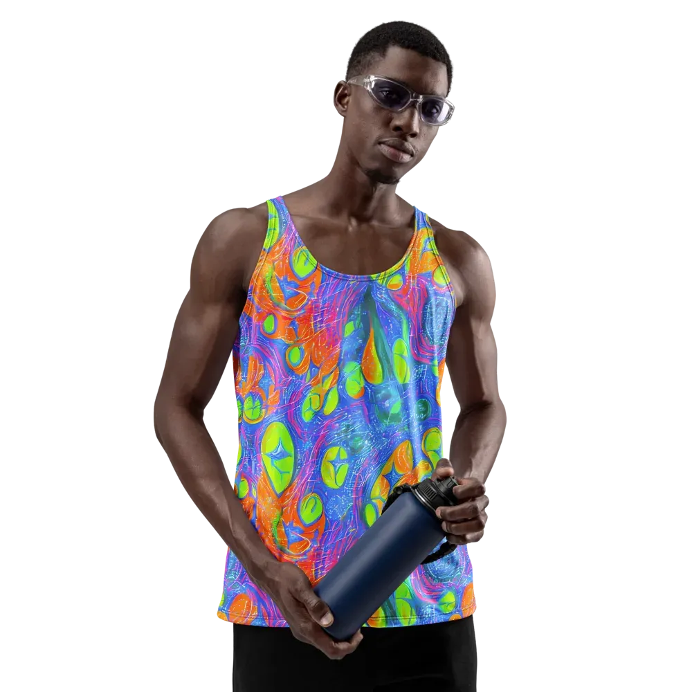 Pixelated Citrus on Men's Tank Top — Front