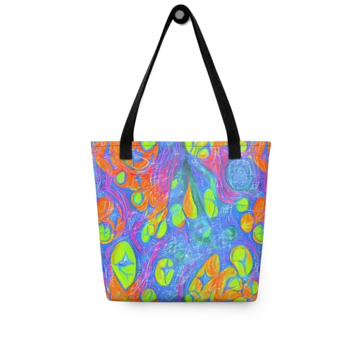 Pixelated Citrus on a Tote Bag