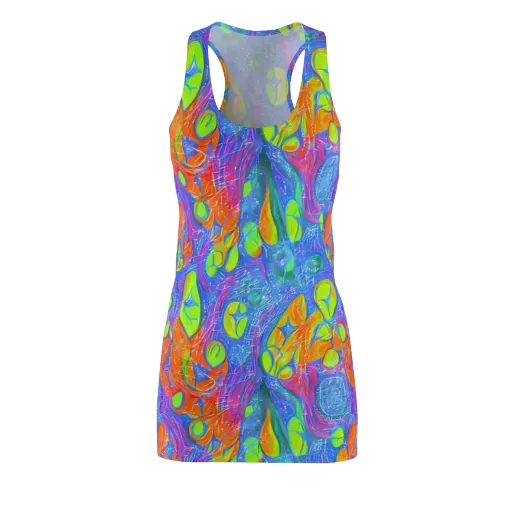 Pixelated Citrus on a Racerback Dress