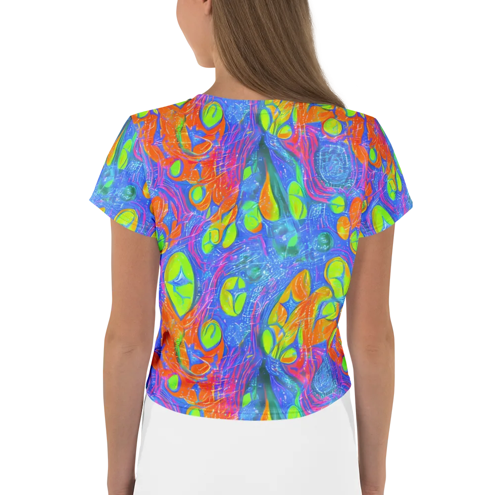 Pixelated Citrus on Crop Tee — Back