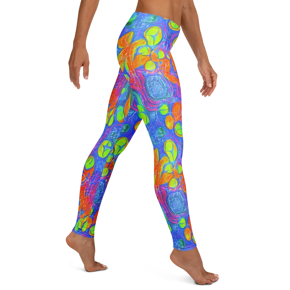 Pixelated Citrus on Leggings — Right
