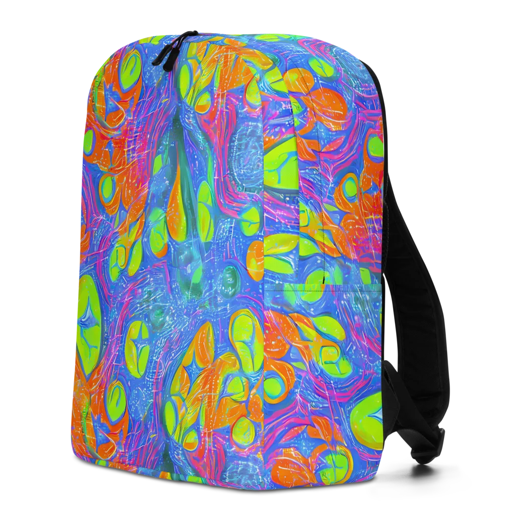 Pixelated Citrus on Minimalist Backpack — Left