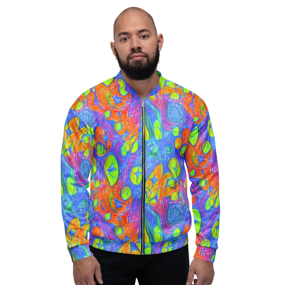 Pixelated Citrus on Bomber Jacket — Front