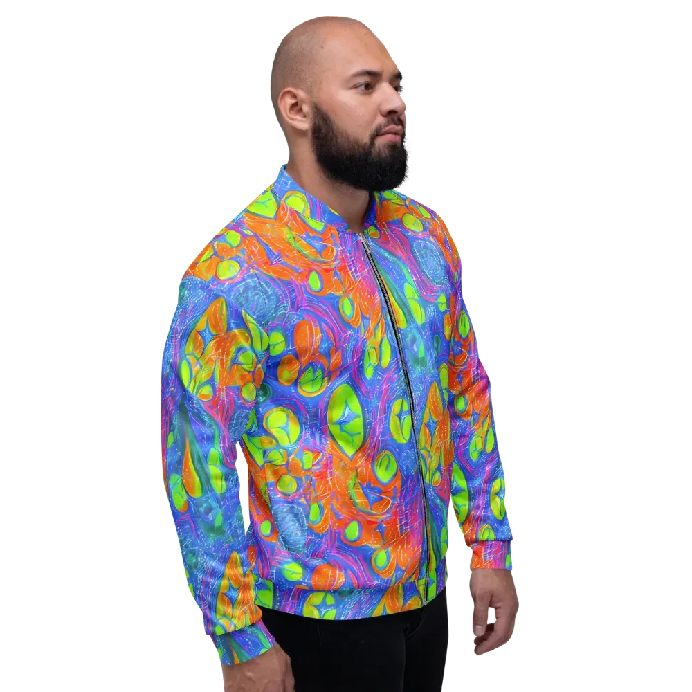 Pixelated Citrus on Bomber Jacket — Right