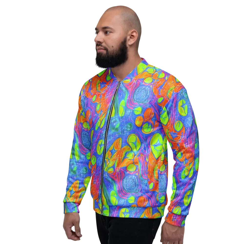 Pixelated Citrus on Bomber Jacket — Left