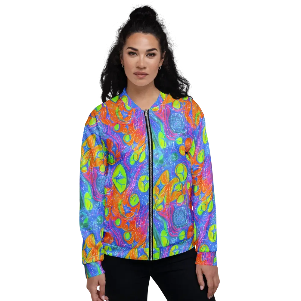 Pixelated Citrus on Bomber Jacket — Front