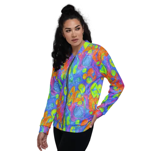 Pixelated Citrus on a Bomber Jacket