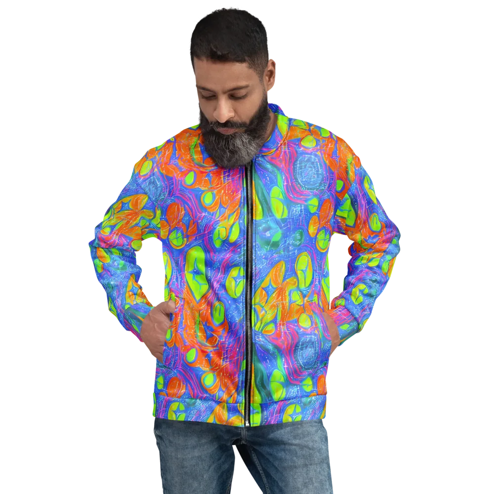 Pixelated Citrus on Bomber Jacket — Front