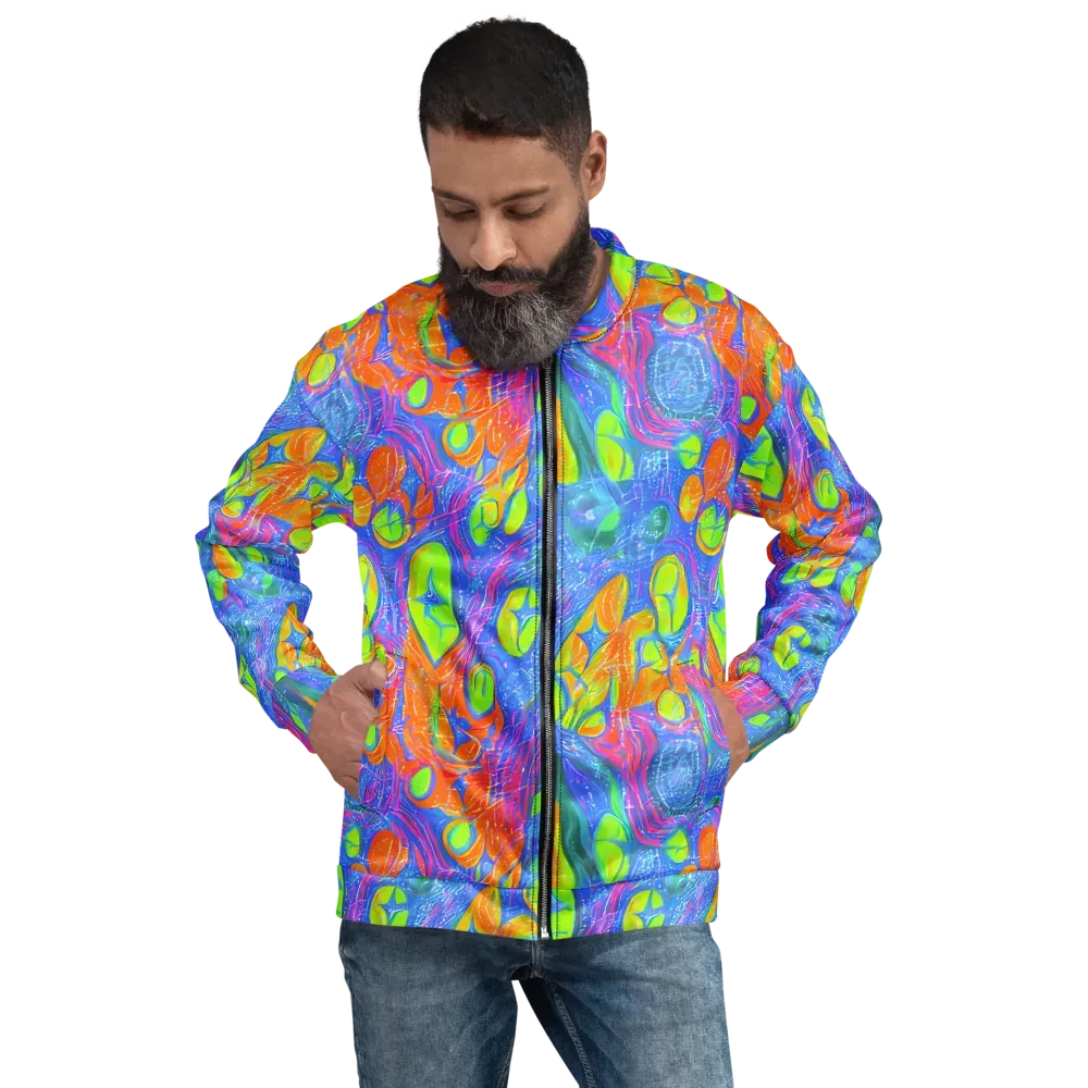 Pixelated Citrus on Bomber Jacket — Front