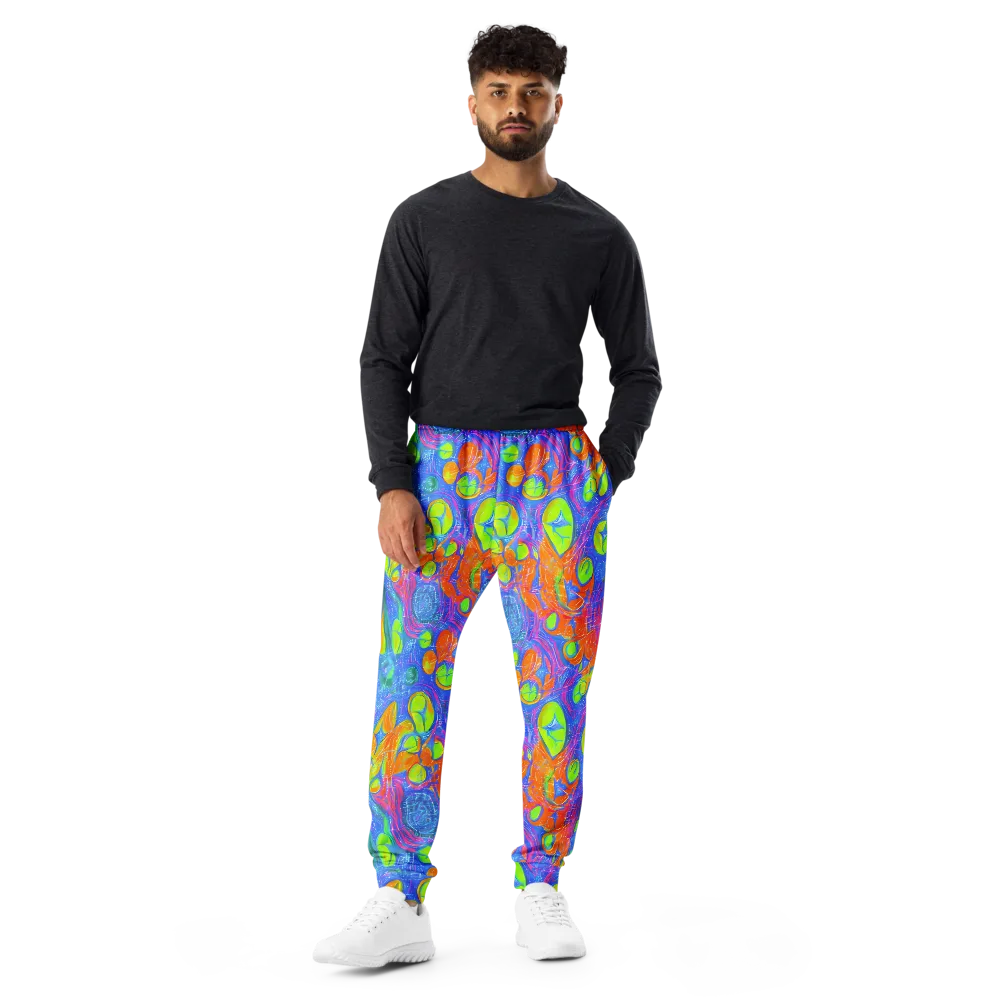 Pixelated Citrus on Men's Joggers — Front