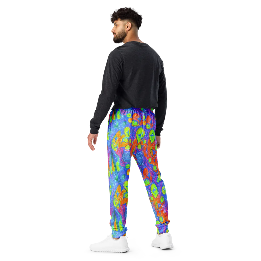 Pixelated Citrus on Men's Joggers — Back