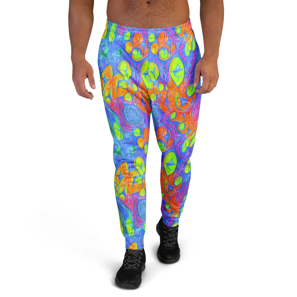 Pixelated Citrus on Men's Joggers — Front
