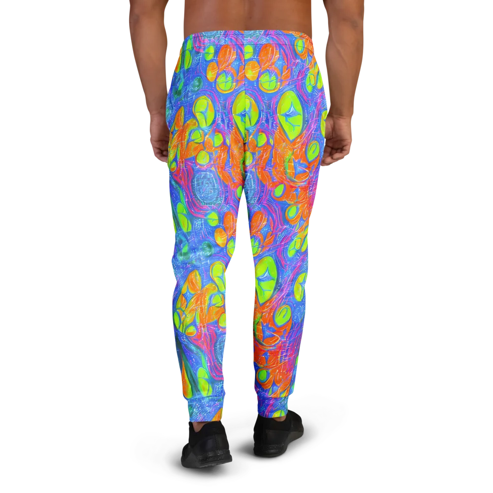 Pixelated Citrus on Men's Joggers — Back