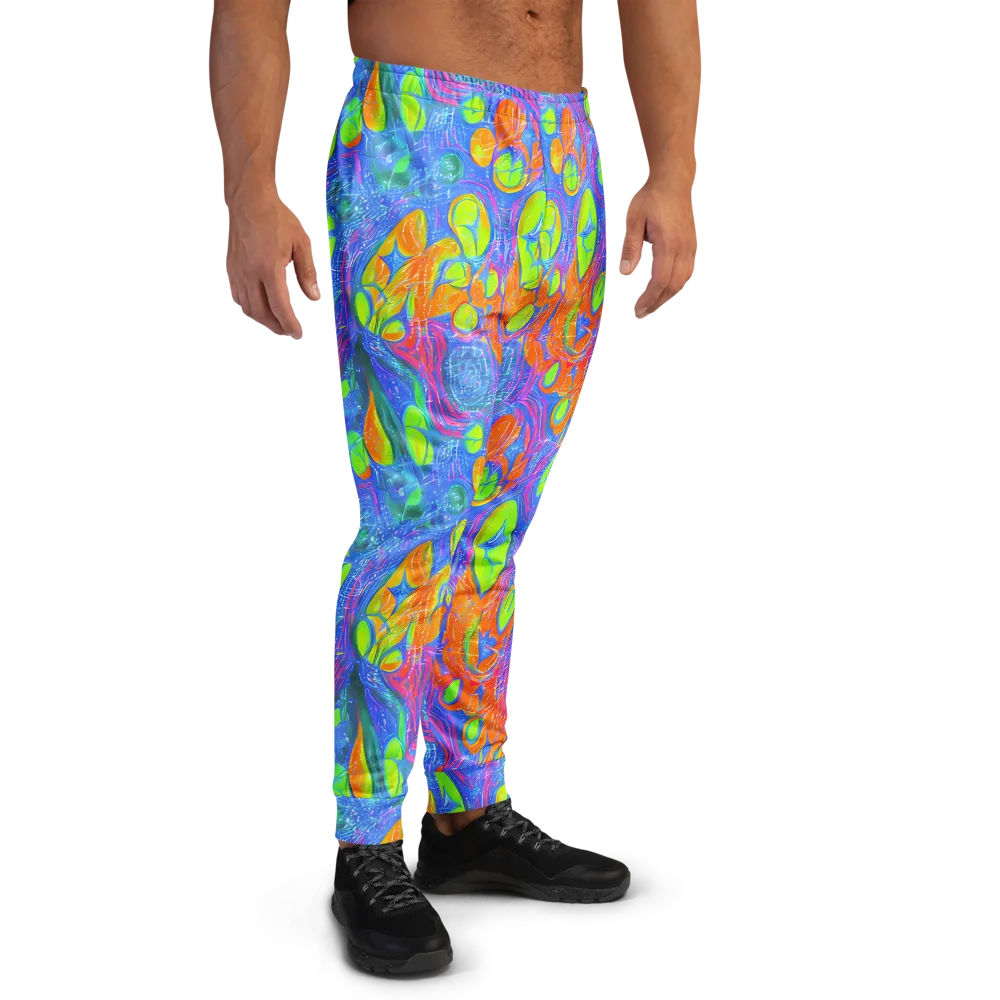 Pixelated Citrus on Men's Joggers — Right