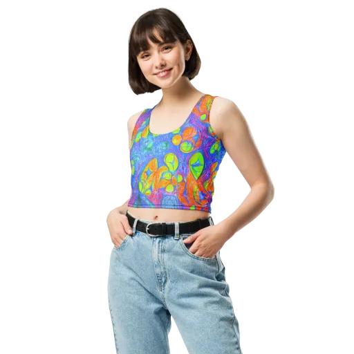 Pixelated Citrus on a Crop Top