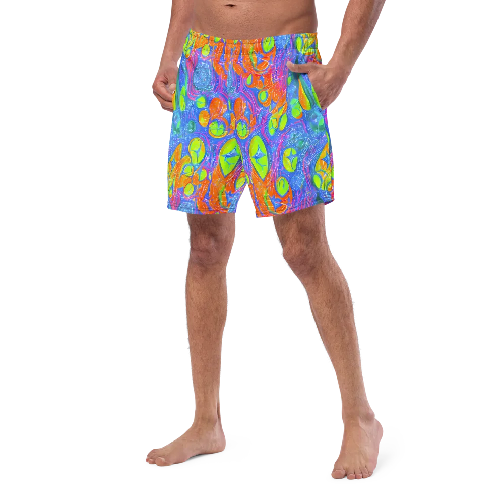 Pixelated Citrus on Swim Trunks — Left Front