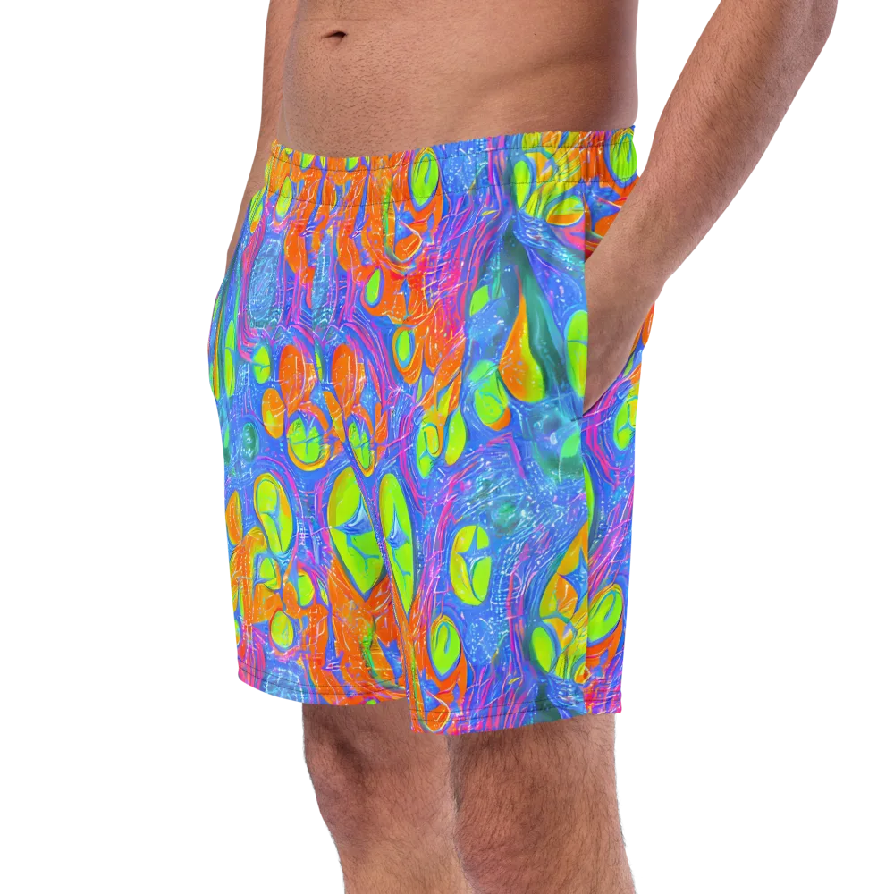 Pixelated Citrus on Swim Trunks — Left Front