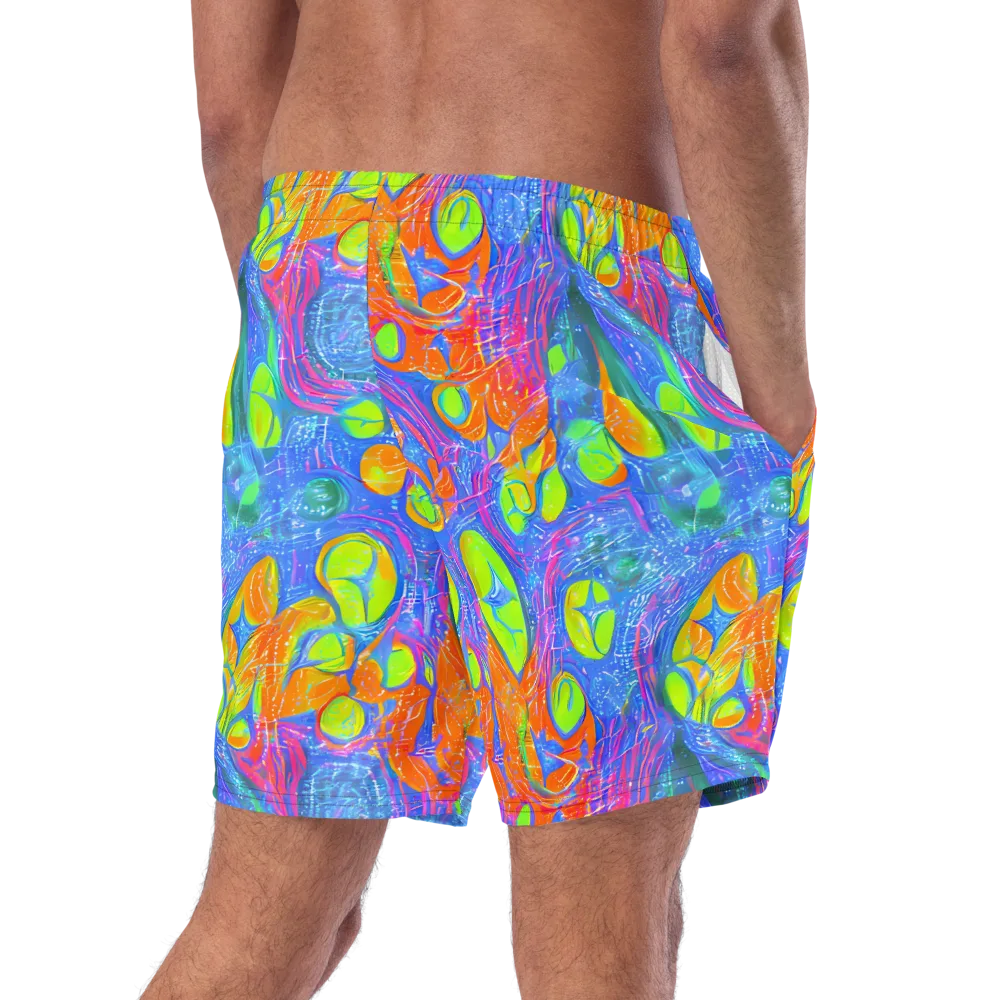 Pixelated Citrus on Swim Trunks — Right Back