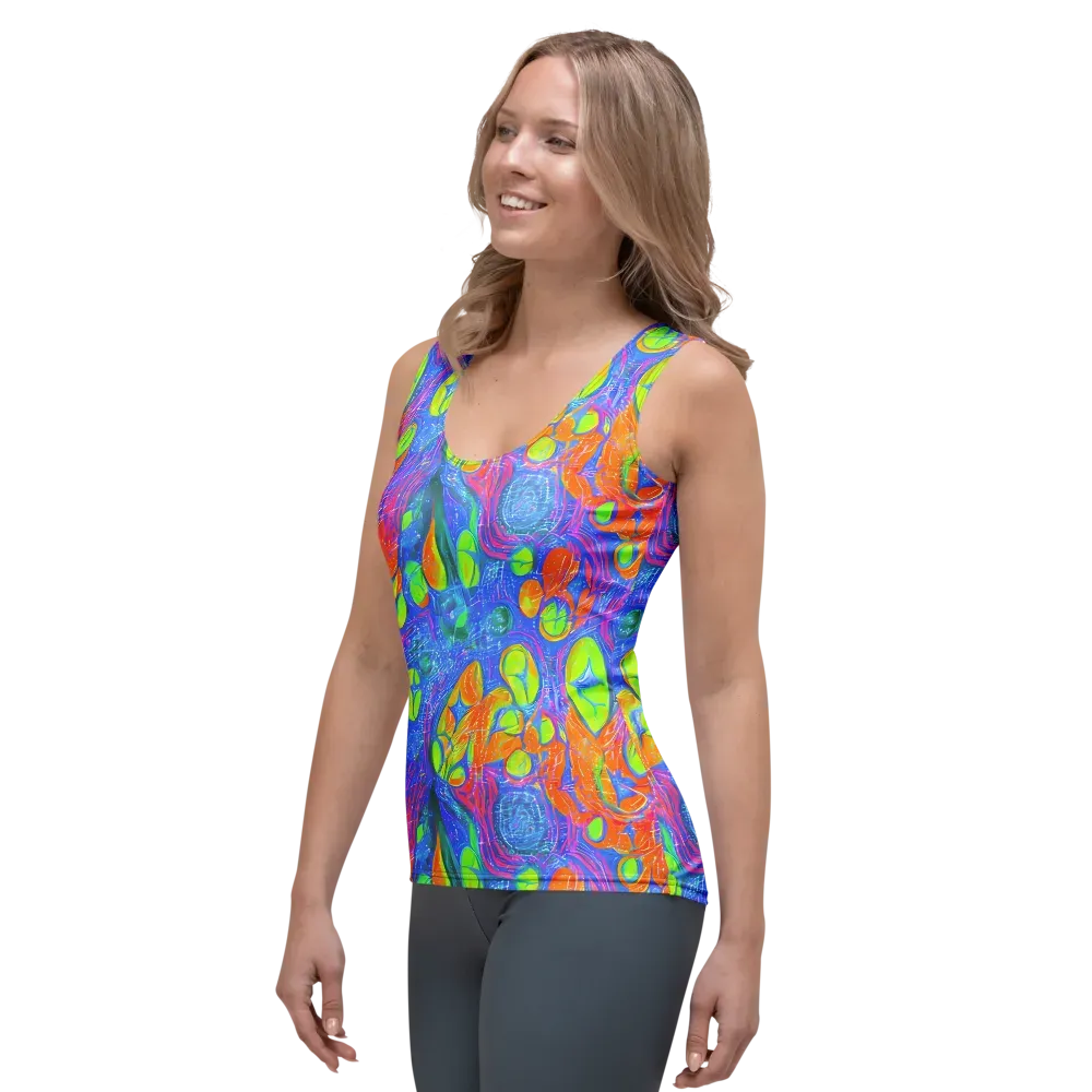 Pixelated Citrus on Women's Tank Top — Left Front